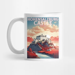 Hohensalzburg Castle Austria Sunrise Vintage Travel Retro Tourism Mug